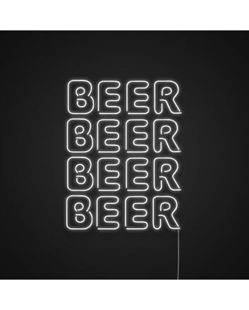 Beer Beer Beer Neon Sign