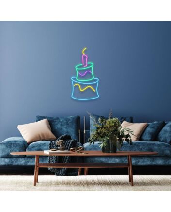 Birthday Cake Neon Sign