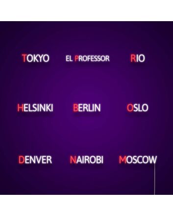 Character Names Collage Neon Sign