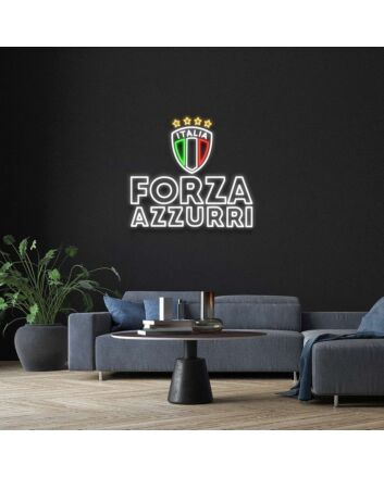 Italia Forza Azzuri Neon Sign