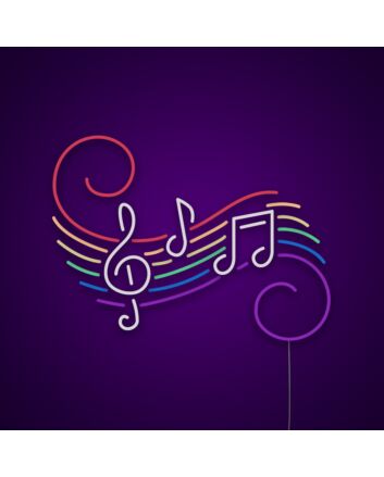 LGBTQ Music Notes Neon Sign