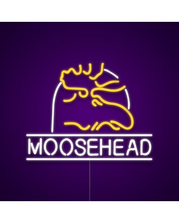 Moose Head Canada Day Neon Sign