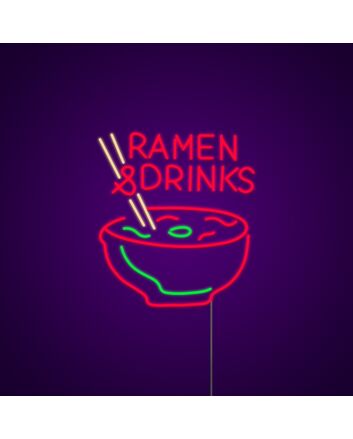 Ramen And Drinks Neon Sign
