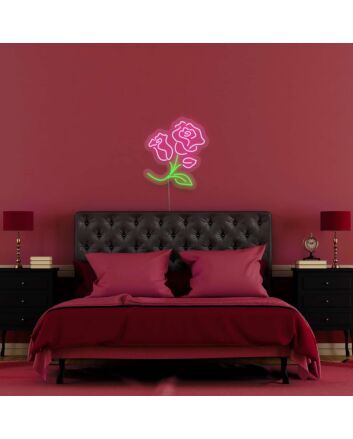 Rose Bush Mothers Day Neon Sign