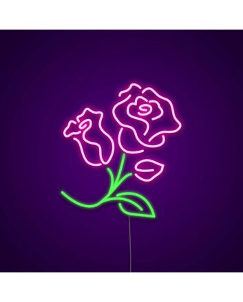 Rose Bush Mothers Day Neon Sign