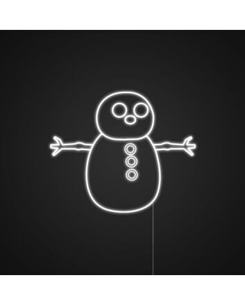 Snowman Outline Neon Sign