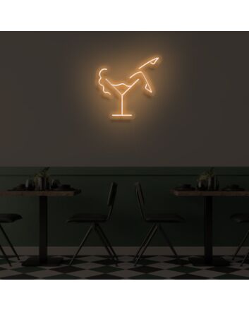 MARTINI GLASS" LED Neon Sign