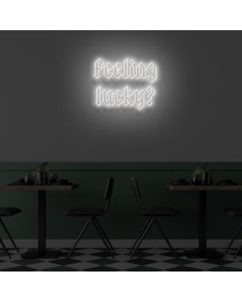 &quot;FEELING LUCKY&quot; LED Neon Sign
