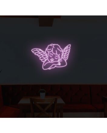 Sleeping Angel Cupid Neon Sign