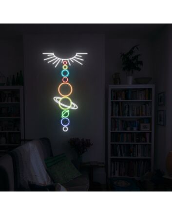 Solar System Neon Sign