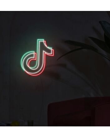 TIKTOK Green and Red Neon Sign