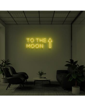 TO THE MOON" LED Neon Sign