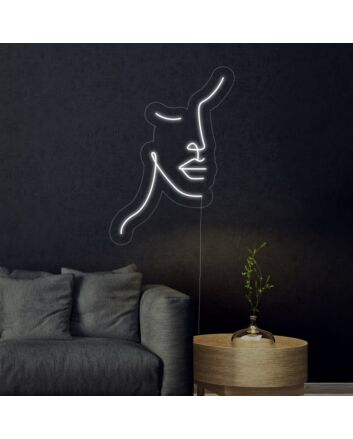 Femanine Face Line Neon Sign