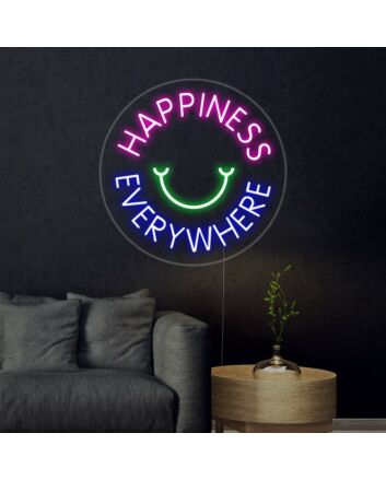 Happiness Everywhere Neon Sign