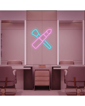 Makeup Brushes Neon Sign