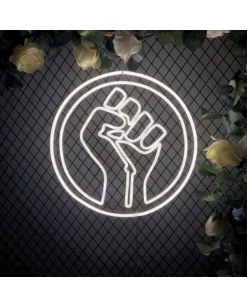 Power Hand Neon Sign