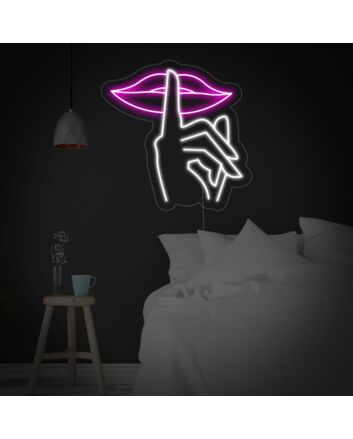 Shut Up Lips Neon Sign