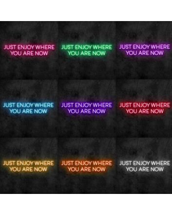 Enjoy Where You Are Neon Sign