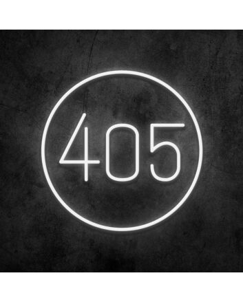 Number 405 Neon Sign