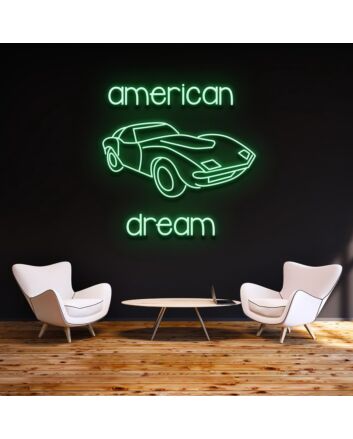 American Dream Car Neon Sign