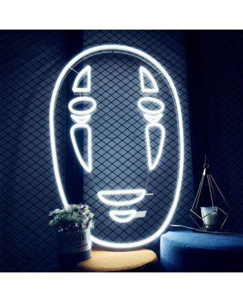Faceless Male Anime Characters Neon Sign
