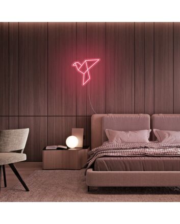 Mini Paper Crane Neon Sign