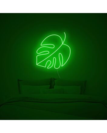 Monstera Leaf Neon Sign