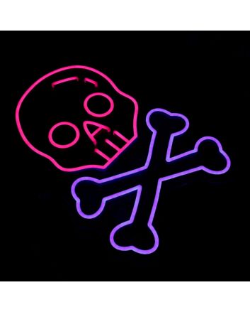 Skull X Bone Halloween Neon Sign
