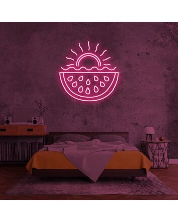 Summer Party With Watermelon Neon Sign