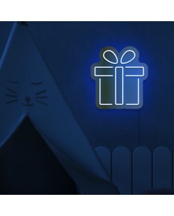 Gold Mirror Present Neon Sign