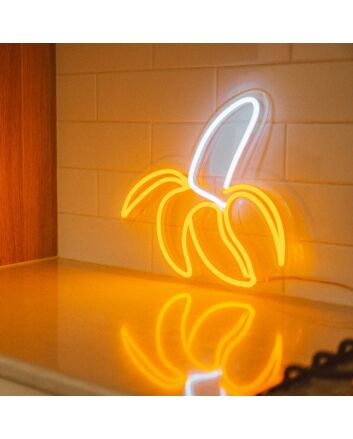 Half Peeled Banana Neon Sign
