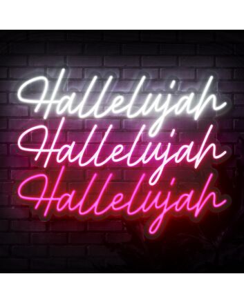 Hallelujah Pink Neon Sign