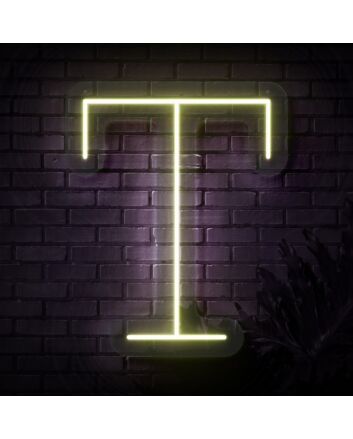 Personalized Initial Letter T Neon Sign