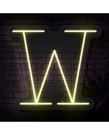 Personalized Initial Letter W Neon Sign MNC41542