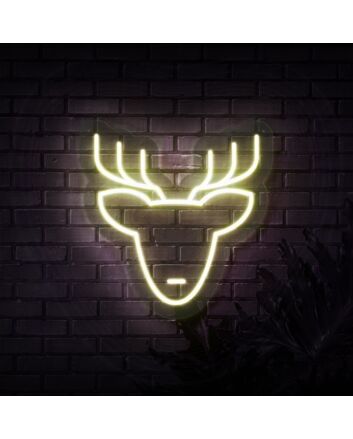 Reindeer Head Neon Sign