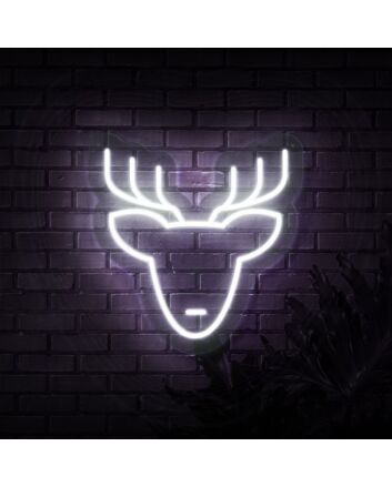 Reindeer Head Neon Sign