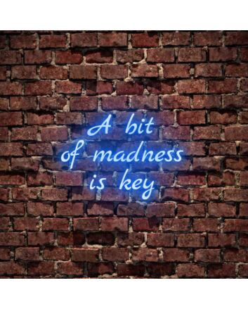 A Bit Of Madness Is Key Neon Sign