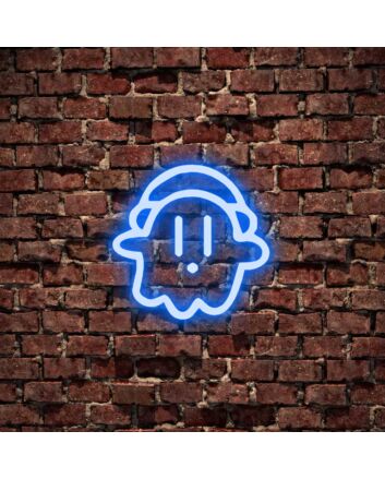 Little Ghost With Hat Neon Sign