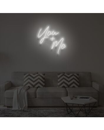 &quot;YOU + ME&quot; LED Neon Sign