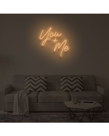 "YOU + ME" LED Neon Sign