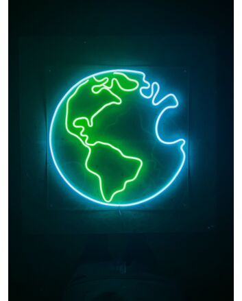 Earth Planet Neon Sign