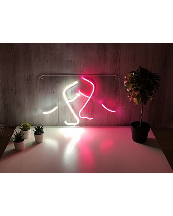 2 faces &#8211; Led neon sign