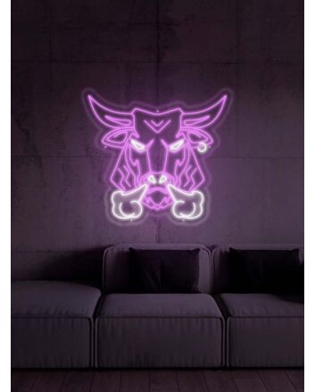 Bull Football Neon Sign