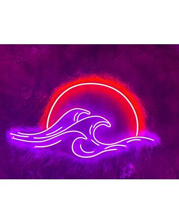 Sun Wave Sunrise Sunset Neon Sign