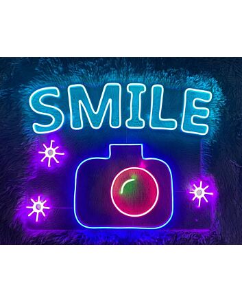 Smile Camera Neon Sign