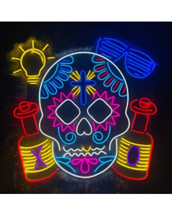 Skull Calavera Neon Sign