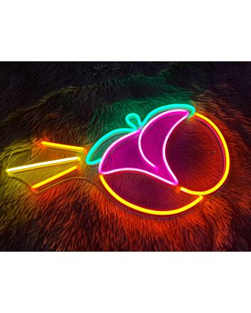 Peach Butt Neon Sign