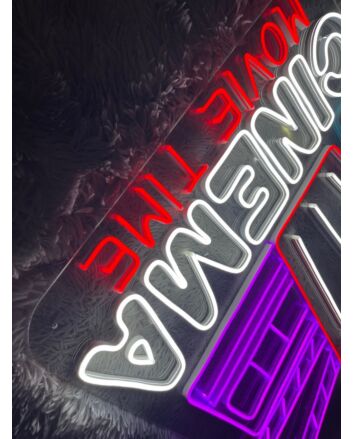 Cinema Movie Time Neon Sign