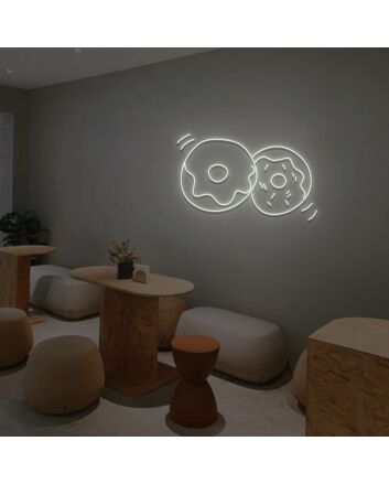 2 Donuts Neon Sign