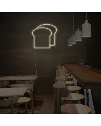 2 Pieces Of Bread Neon Sign